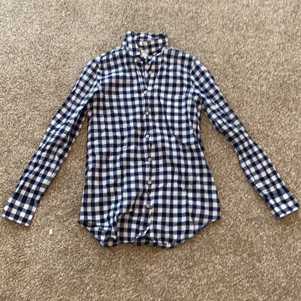 Jcrew factory blue checkered button down